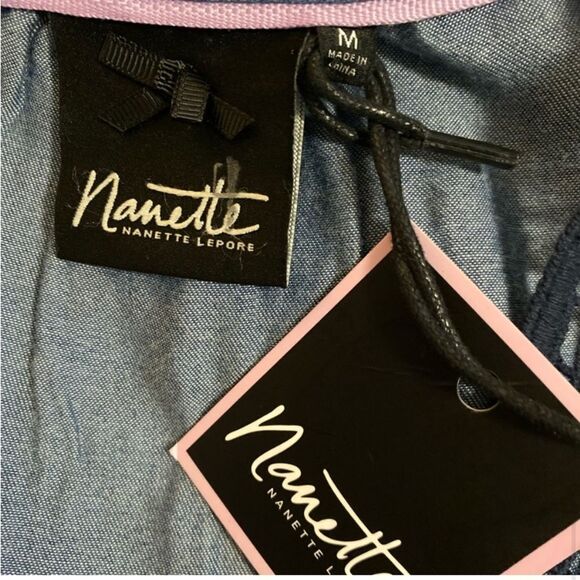 ❤️NWT Nanette Lapore Chambray Top (Size Medium) $99 Retail❤️ - Picture 5 of 6